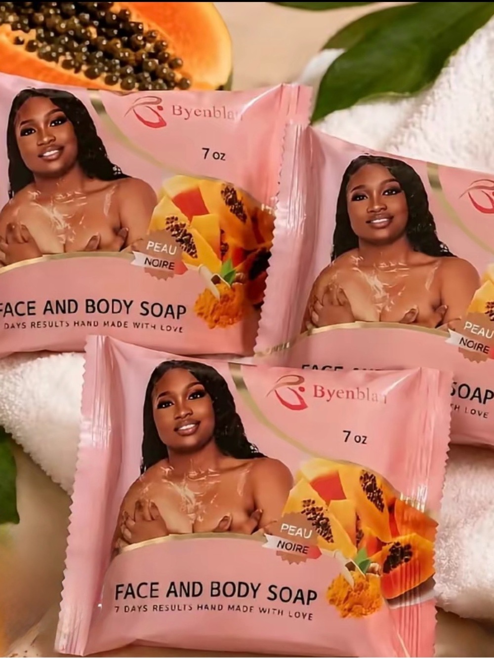 Byennwa Face and Body Soap - Nourishing 7 oz pack of 3